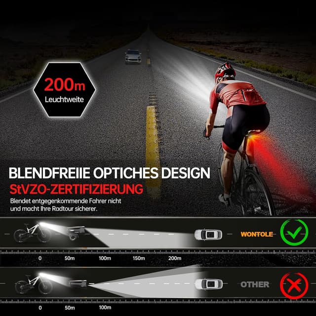 Thumbnail 5 de BOLEi LED Fahrradlicht 100 LUX