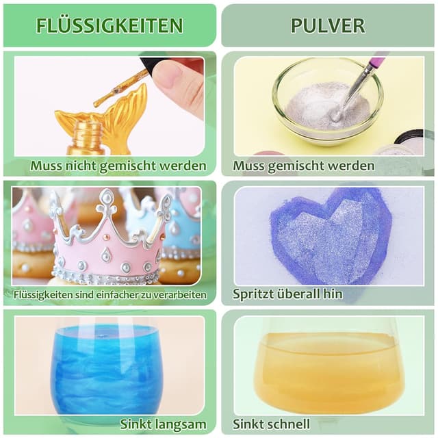 Thumbnail 2 de Essbarer Glitzer 4 Farben 10ml đ°