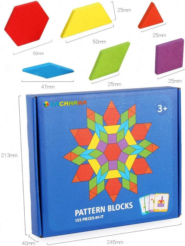 Thumbnail 5 de EACHHAHA Tangram Montessori in legno 155 pezzi per bambini 🧩