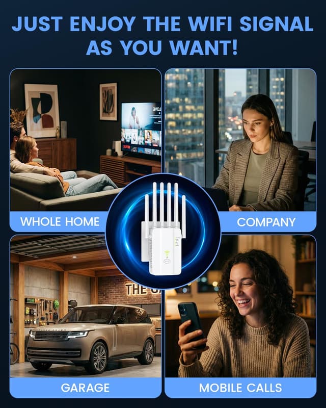 Thumbnail 6 de WLAN Repeater 1200 Mbit/s Dualband mit 6 Antennen