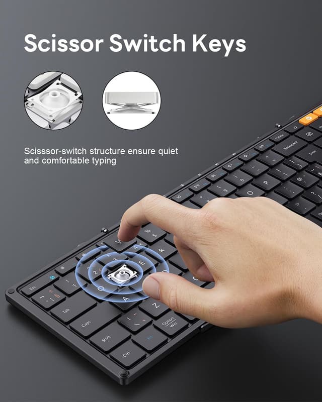 Thumbnail 5 de ProtoArc XK01 Foldable Bluetooth Keyboard Full-size QWERTY UK layout ⌨