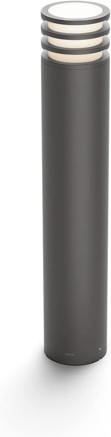 Detalle de Philips Hue White Paletto LED smart per esterni Lucca Luce Bianca Calda, antracite (IP44)