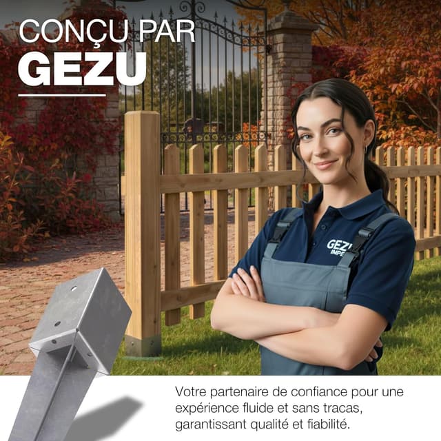 Thumbnail 6 de GeZu Impex support poteau à enfoncer 91 x 91
