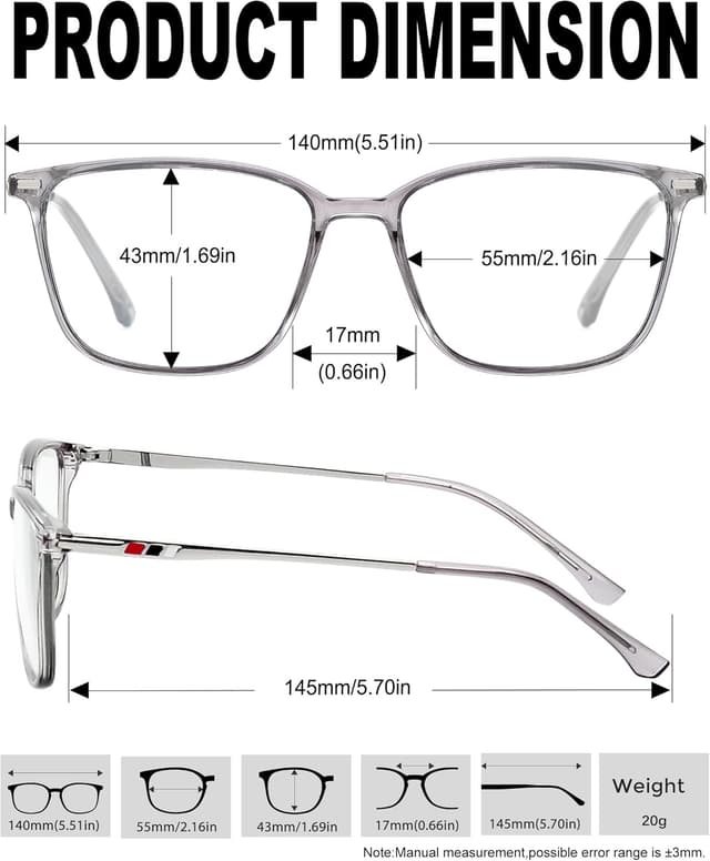 Thumbnail 5 de KANASTAL Lunettes anti lumière bleue forme carrée 🕶