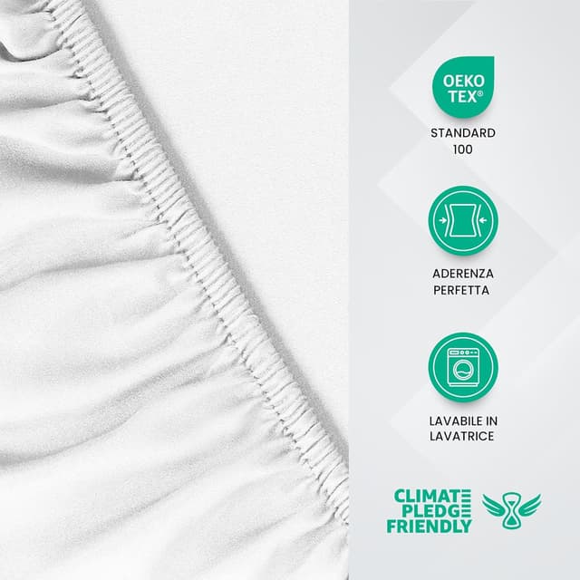 Thumbnail 2 de Utopia Bedding Lenzuolo con Angoli 160x200cm