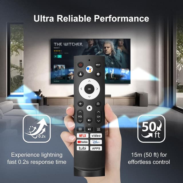 Detalle de Only for Hisense Google Smart TV Voice Remote Replacement (ERF3M90H) for 4K QLED / QLED / Mini-LED models