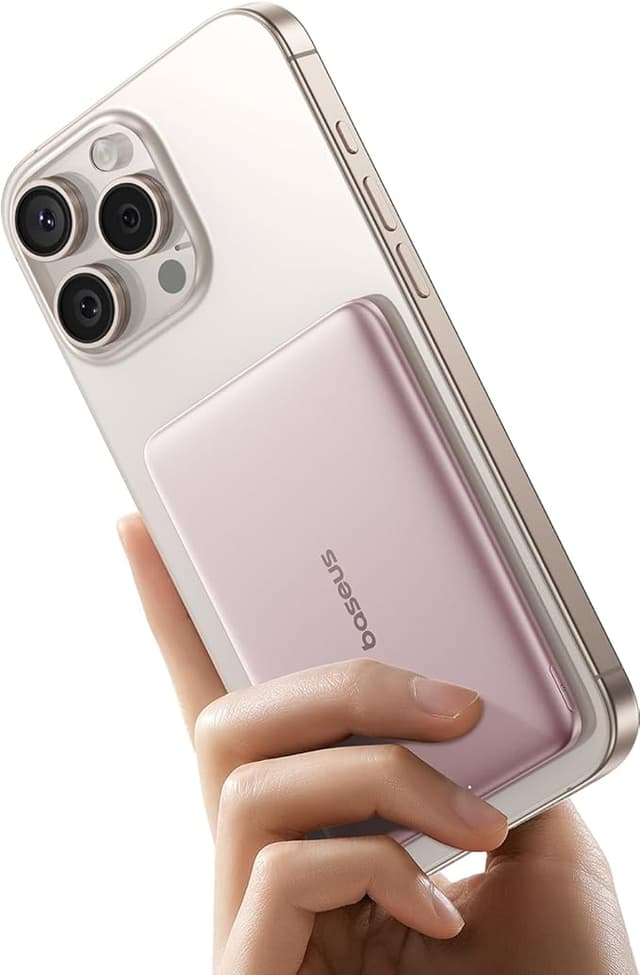 Detalle de Baseus Magsafe Power Bank 5000mAh 🌸 Carga Rápida para iPhone