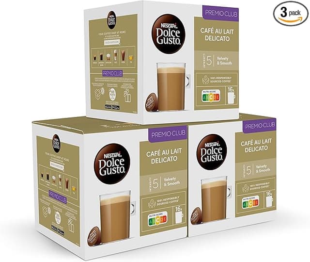 Imagen de NESCAFÉ Dolce Gusto Café con Leche Delicato ☕ 48 cápsulas (3x16) en OfertitasTOP