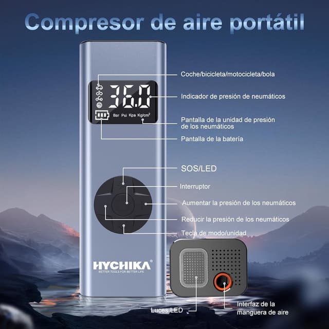 Thumbnail 6 de HYCHIKA Compresor 150PSI portátil