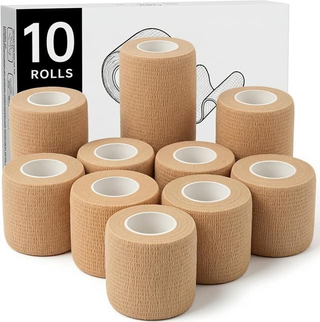 Detalle de HONYAO self adhesive bandage 4.5m, 10 rolls