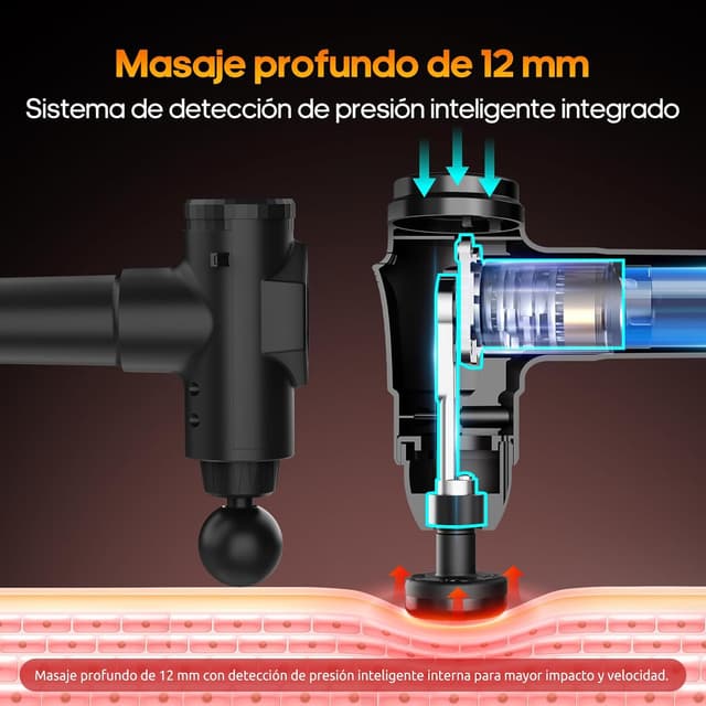 Thumbnail 5 de AERLANG Pistola de Masaje Muscular con Calor 20 Velocidades 📣