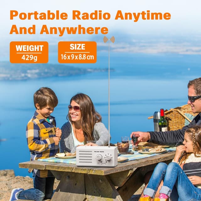 Thumbnail 6 de Radio Transistor AM/FM portátil Blanco