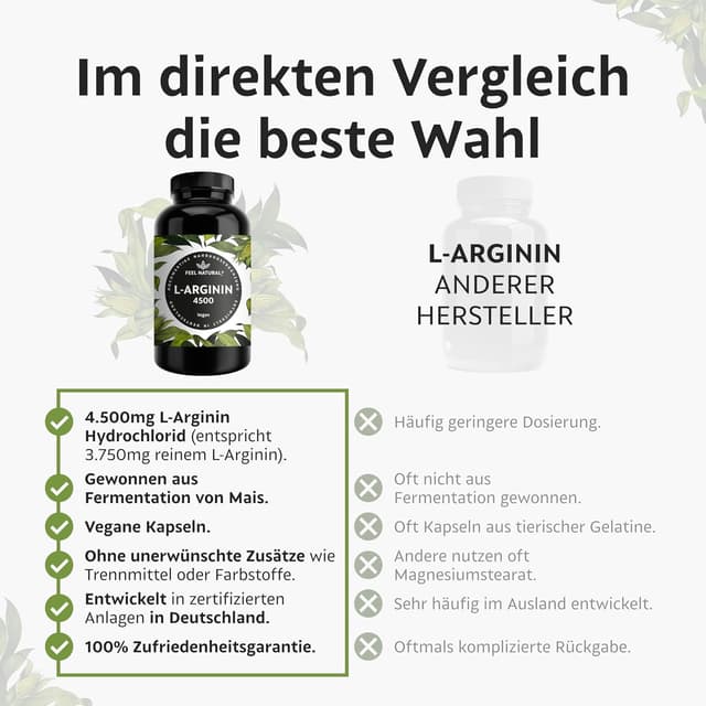 Thumbnail 2 de L-Arginin 4500 mg vegane Kapseln 💊
