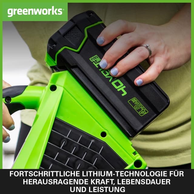 Detalle 2 de Greenworks G40B4 Akku 40V 4Ah (Lithium-Ion) mit Schnellladung und LED-Ladekontrolle
