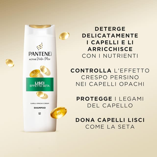 Detalle de Pantene Pro‑V Lisci Effetto Seta shampoo 6x300 ml