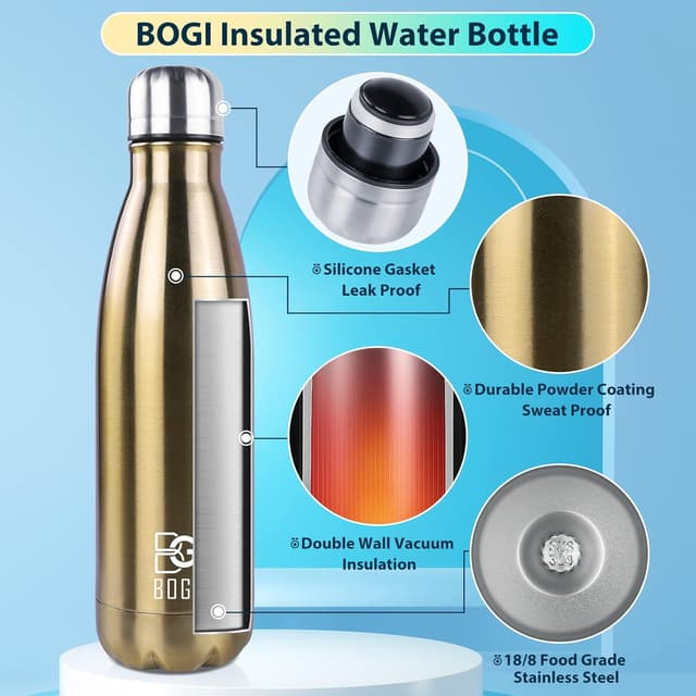 Thumbnail 2 de BOGI 17oz Insulated Water Bottle