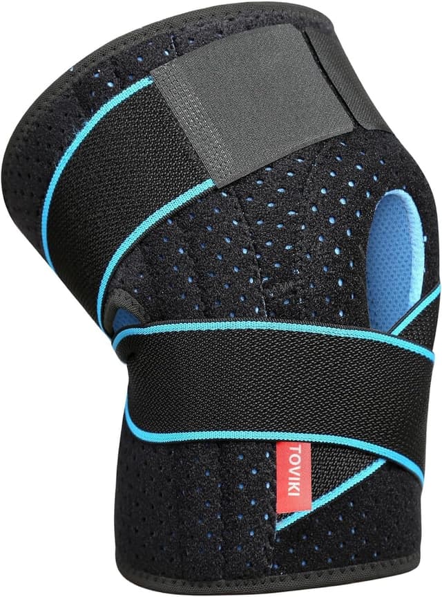 Detalle de TOVIKI TOVIKI Adjustable Open-Patella Neoprene Compression Knee Brace for Arthritis & Meniscus Pain Relief