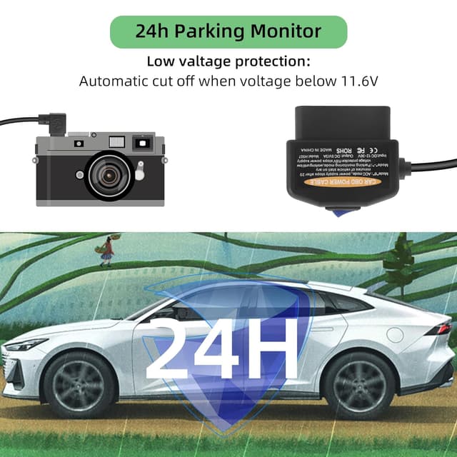 Detalle de OBD to USB DashCam Cable 3.5m