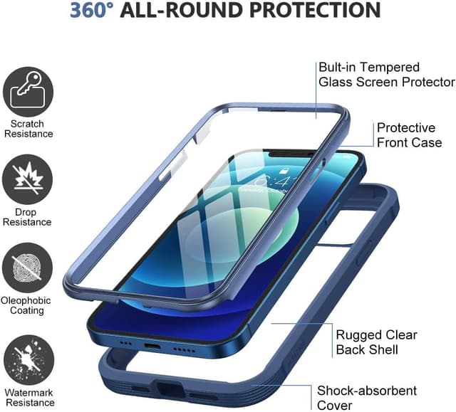 Thumbnail 6 de Miracase iPhone 12/12 Pro 6.1-inch case with screen protector