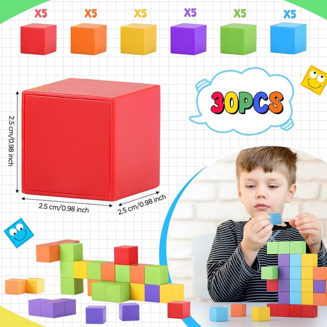 Detalle 2 de GAGAKU Magnetic Building Blocks (Magnetic Cubes) for 18 months+
