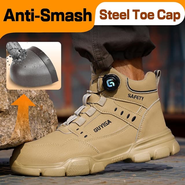 Thumbnail 2 de GUSAYEX Work Boots: Comfortable Steel Toe Cap Boots for Men & Women