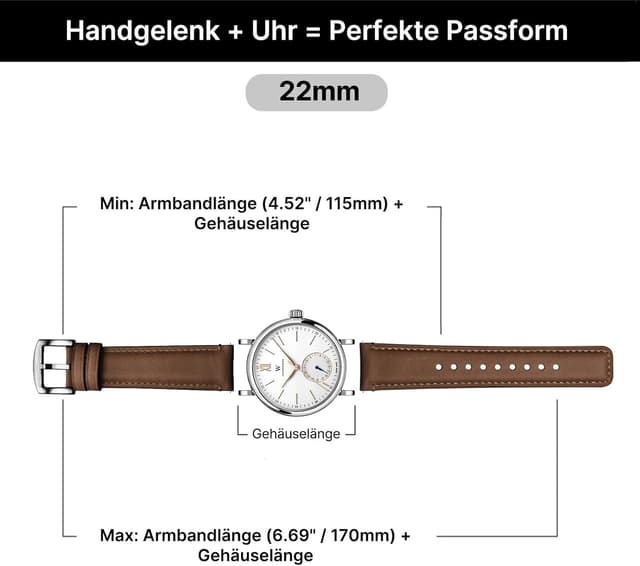 Detalle 2 de Fullmosa Uhrenarmband 22 mm Schnellverschluss