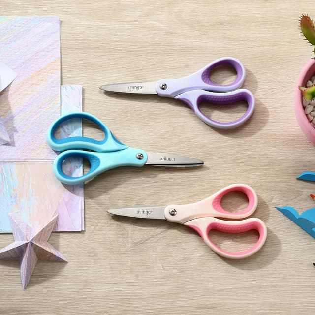 Detalle 2 de LIVINGO Children’s Scissors 3 Pack (6") with Soft Ergonomic Handles