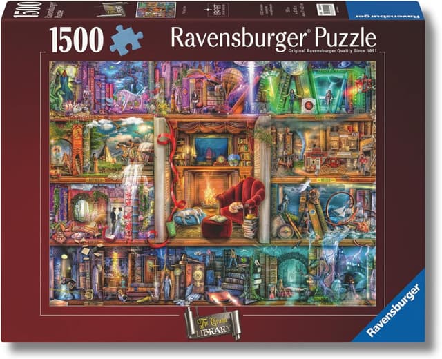 Detalle de Ravensburger Puzzle 1500 pezzi La Grande Libreria per adulti (+14 anni) 80 x 60 cm