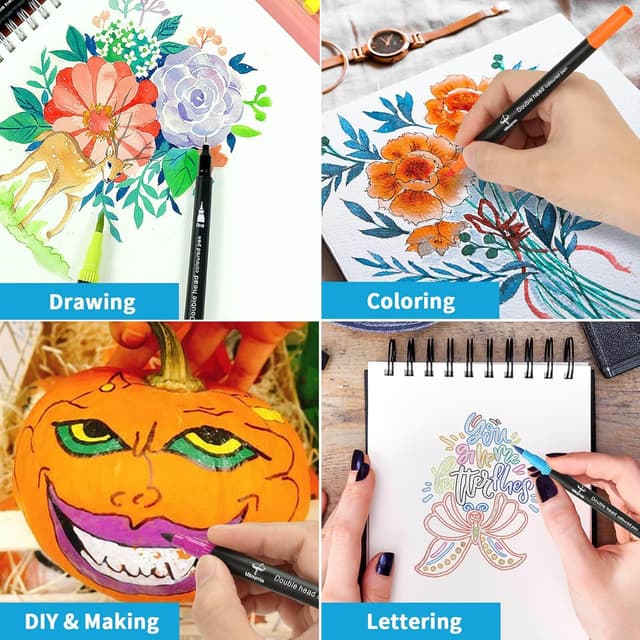 Detalle 1 de K.CINE dual tip brush pens 120 colours