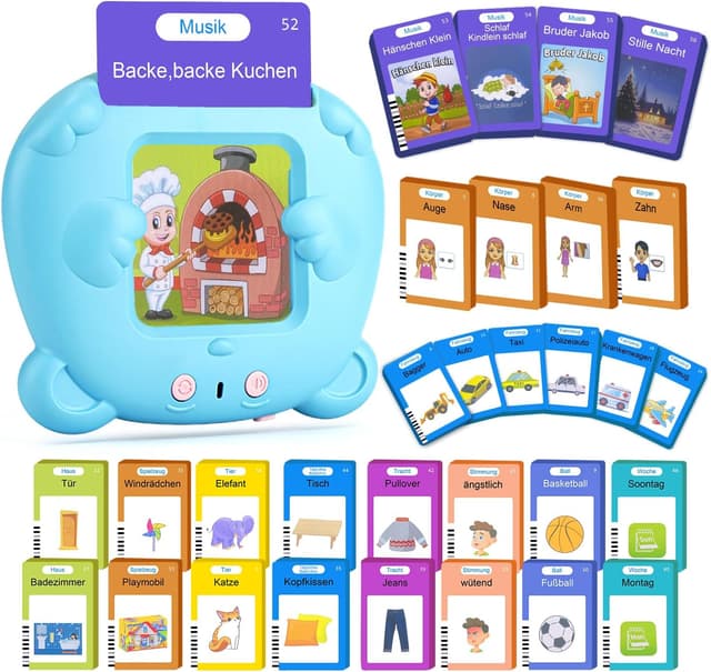 Detalle de AHJ 510 Wörter Sprechende Lernkarten Deutsch – 255 Karten 🧠