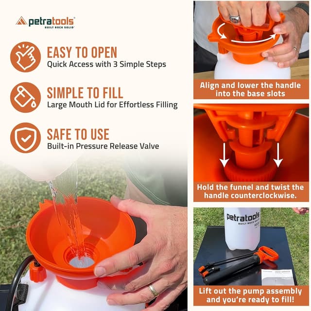 Detalle 2 de Petra HD201 2 Gallon pump sprayer for weeds