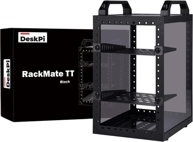 Detalle de GeeekPi DeskPi RackMate TT mini server cabinet for mini PCs (10-inch, 3U style)