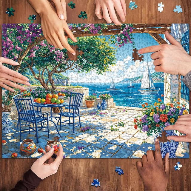 Detalle de TangComplete TangComplete 1000-Piece Summer Coast Jigsaw Puzzle (70 x 50 cm)