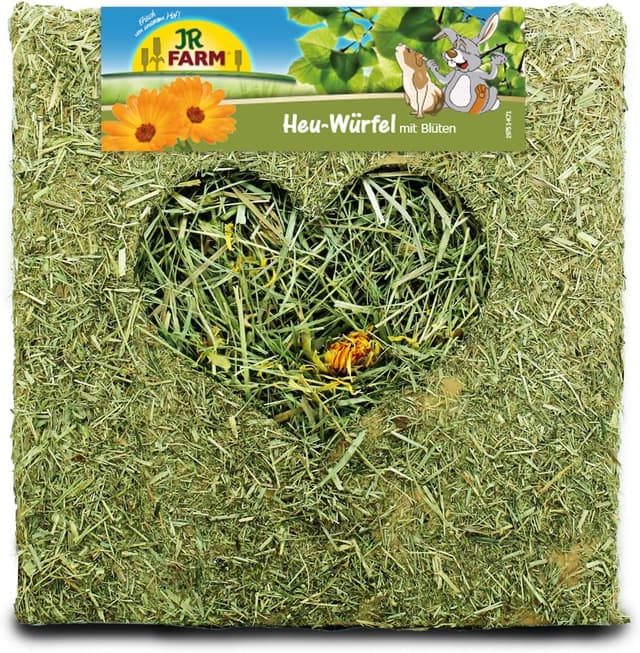 Detalle 2 de JR FARM Grand Cube de foin avec fleurs 450 g