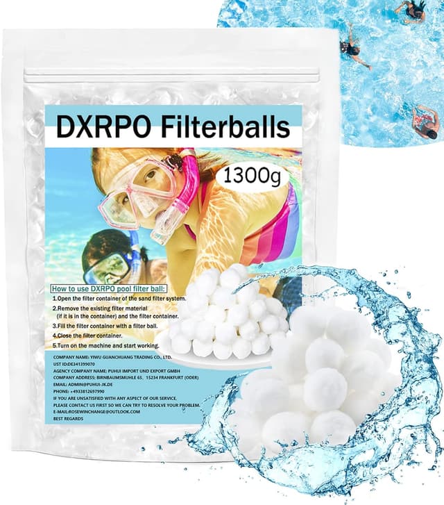 Detalle de DXRPO Sfere filtranti per piscina: filtro in sfere da 1.300 g che sostituisce fino a 46 kg di sabbia
