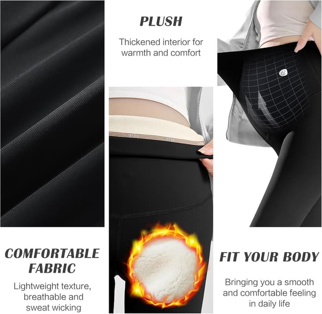 Thumbnail 3 de beifon Umstandsleggings Thermo High Waist mit Futter für Schwangerschaften