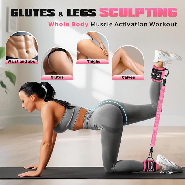 Detalle de WOQQW Resistance bands set ankle weights