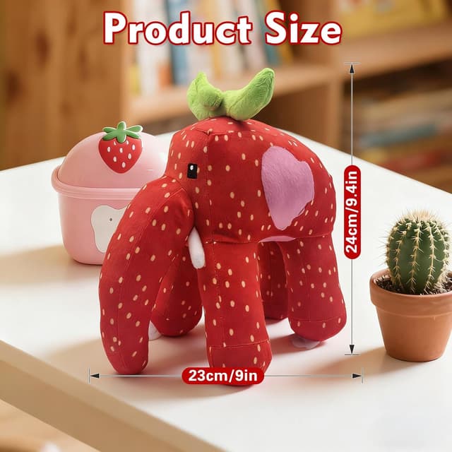 Detalle 2 de Ashloter Strawberry Elephant plush