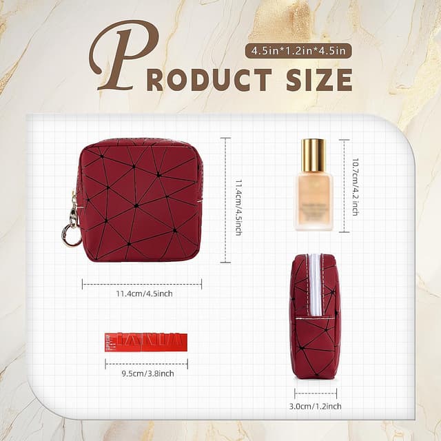 Thumbnail 1 de 2 Stück Klein Kosmetiktasche PU Leder