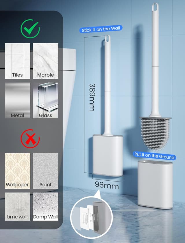 Thumbnail 6 de NEUTYPECHIC Brosse Toilettes Silicone Amovible