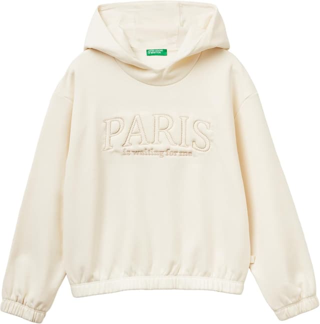 Detalle de United Colors of Benetton felpa con cappuccio morbida per bambine e ragazze (39m2c205d)