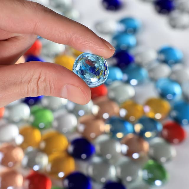 Thumbnail 2 de Hisredsun 290 Stück Glaskieselsteine 1,35 kg 🪨