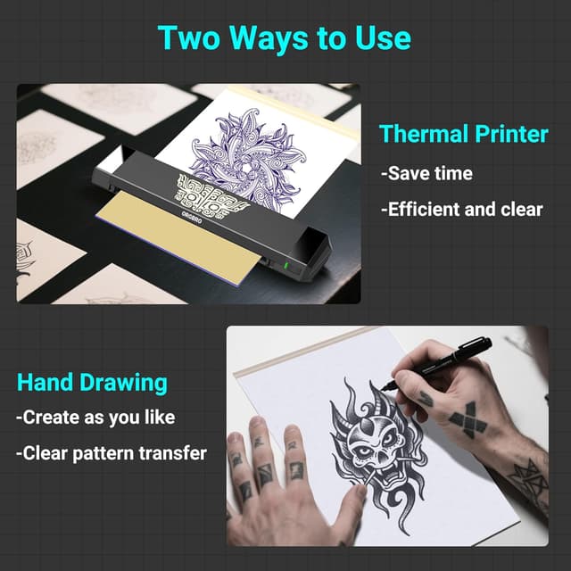 Detalle 2 de ORGBRO X8 Tattoo Transfer Paper (100 sheets, A4, 4-layer thermal stencil paper)