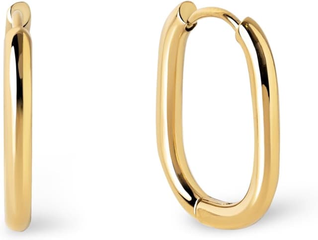 Detalle 2 de SINGULARU Aro Bossa Ovalado, acero — cierre click 💍