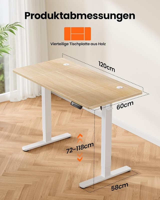 Thumbnail 5 de ErGear Höhenverstellbarer Schreibtisch 120x60 cm