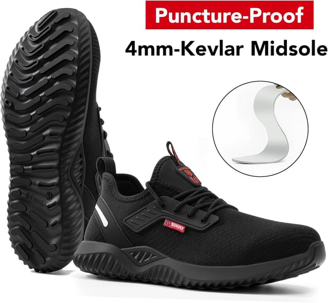 Detalle de SUADEX Mens & Womens Steel Toe Cap Trainers – lightweight puncture resistant non-slip safety shoes
