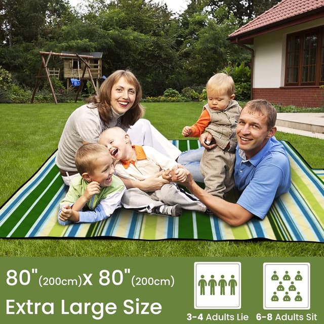 Detalle de Coperta Pic Nic Impermeabile 200 x 200 cm pieghevole antisabbia (stuoia da spiaggia/campeggio)