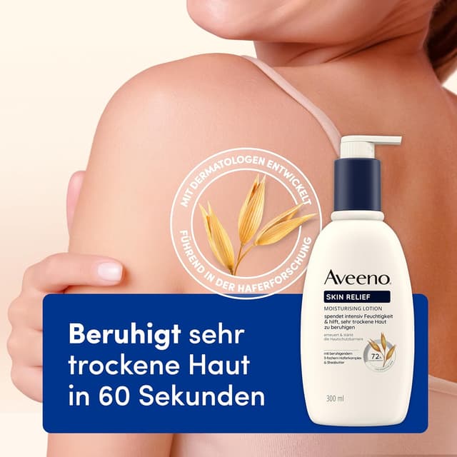 Detalle 2 de Aveeno Skin Relief Bodylotion parfümfrei – beruhigende Feuchtigkeit für sehr trockene Haut