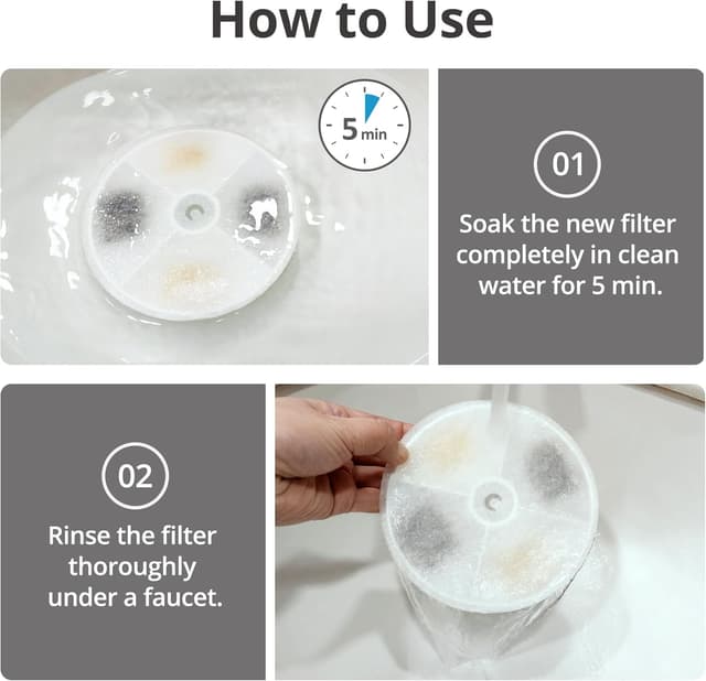 Detalle de Cat water fountain filter sponges 5 pack