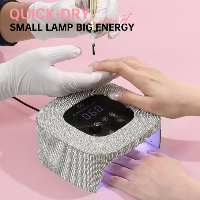 Detalle de CHRISTINE SHELLY 48W Gel Nail Lamp with Auto Sensor, 365nm/405nm and LCD Touch Timers